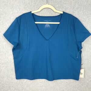 Sincerely Jules Crop Top XL Active Pickleball Boxy Shirt Tee Performance Active
